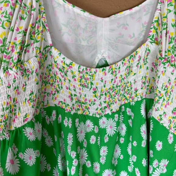 Rixo X Target Collab Puff Sleeve Floral Tulip and Daisy Maxi Dress - Picture 7 of 8